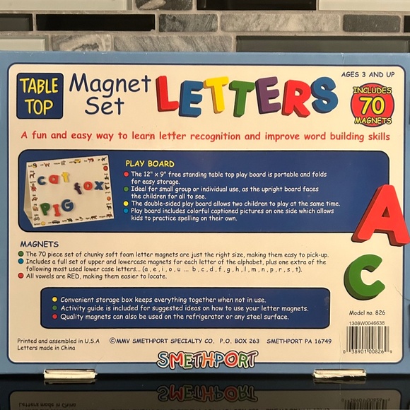 MAGNETIC FOAM LETTERS SET WITH MAGNETIC BOARD - AGES 3+ - Picture 3 of 3
